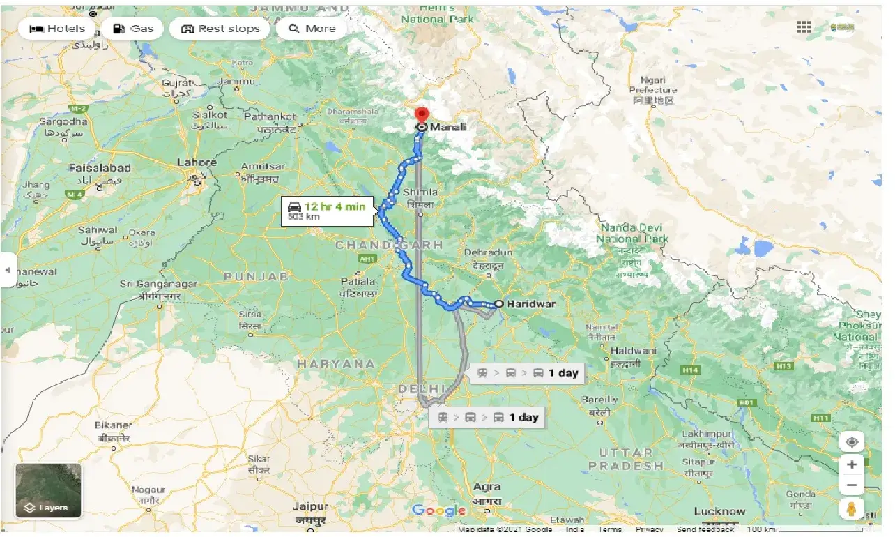 haridwar-to-manali-round